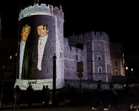 Four Individuals Apprehended After Pictures of Donald Trump and Epstein Displayed on Windsor Castle